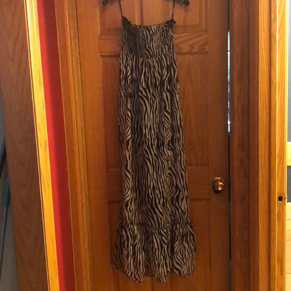 Animal print maxi dress